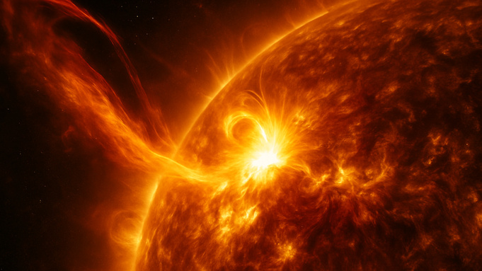 Вспышка на Солнце / Изображение сгенерировано нейросетью ChatGPT / amic.ru