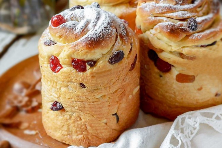 Пасхальный кулич краффин с апельсиновым соком Пасхальный кулич краффин с апельсиновым соком