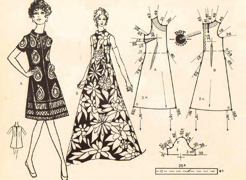 Пообещала себе сшить нечто подобное, шикарные выкройки ретро платьев… Одежда