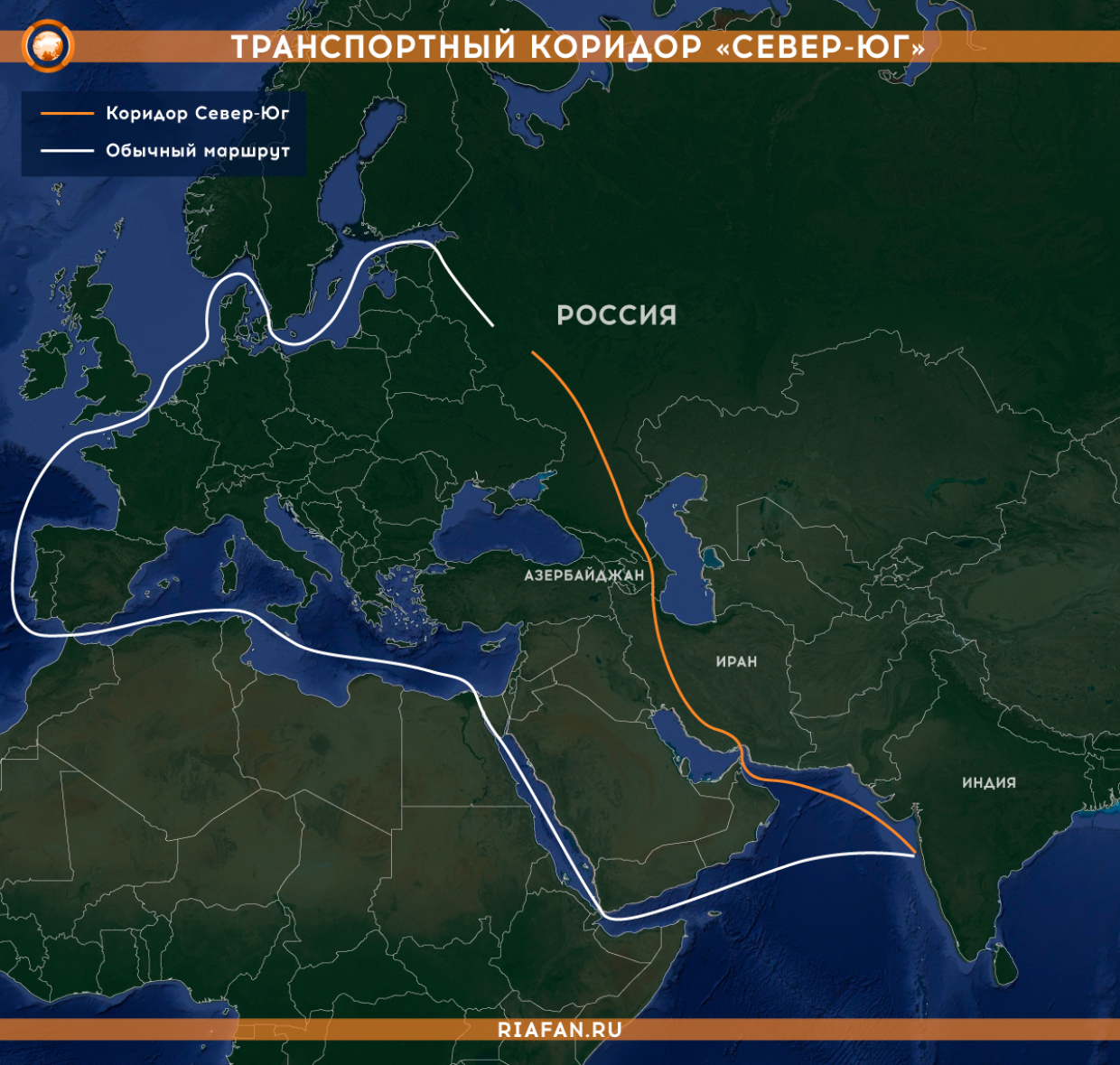 Схема коридора север юг