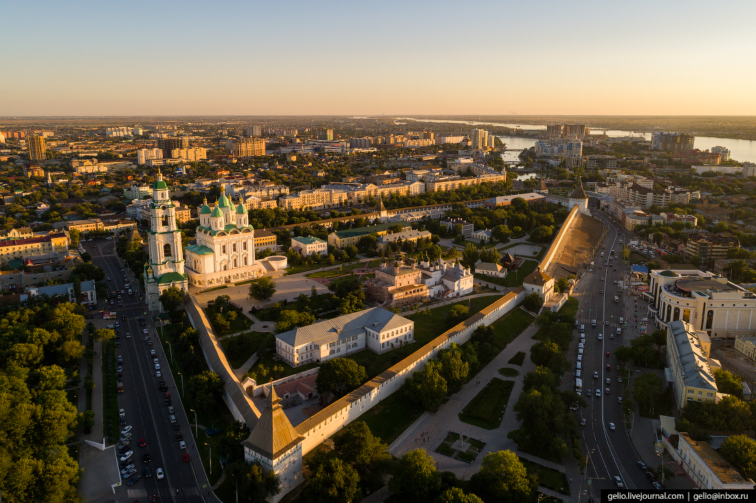 Астрахань с высоты кремль