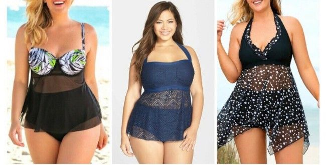 Очень стильные модели plussize купальников для прекрасных дам