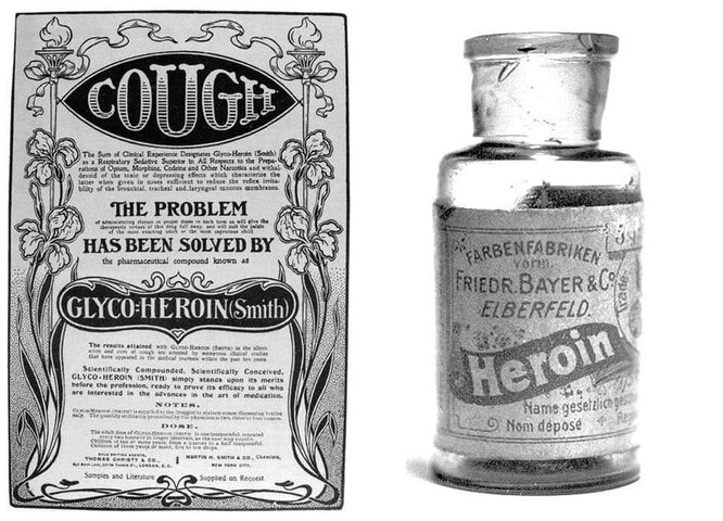 Сомнительные методы: как героином лечили кашель, а кокаином — героиновую зависимость лекарства,медицина,мстория медицины