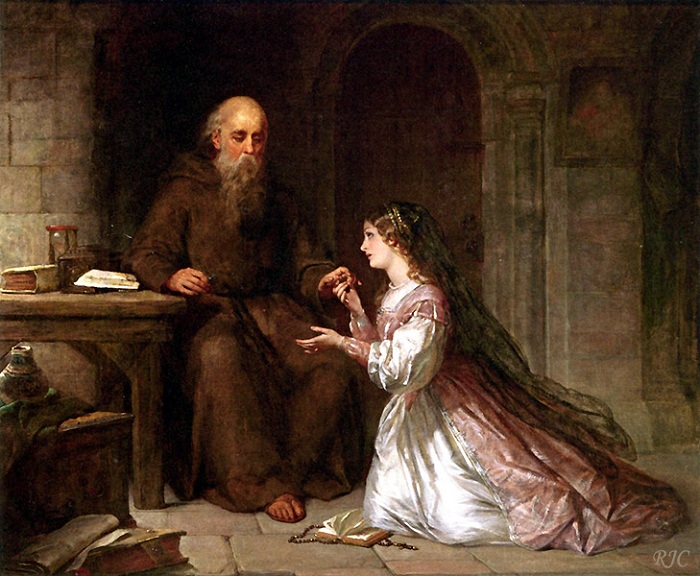  «Джульетта и брат Томас». (1851 год). Автор: Фрэнсис Дикзи, 