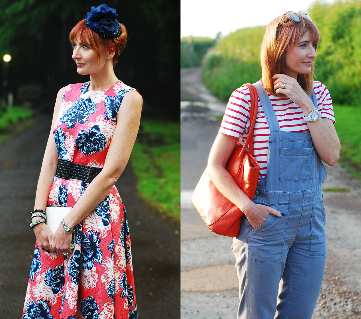 Now Women Are Criticising Other Women For Changing Their Style - A classy wedding guest outfit and tomboy style dungarees and t-shirt