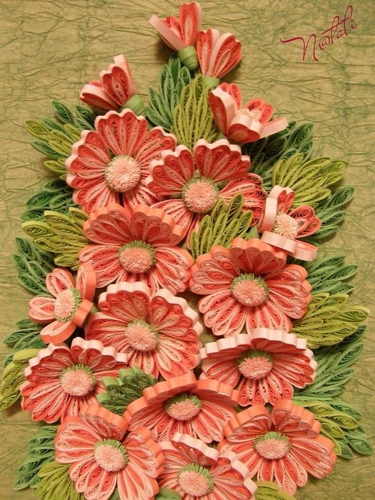 Quilling art: flowers