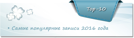 10 самых популярных записей 2016 года в блоге