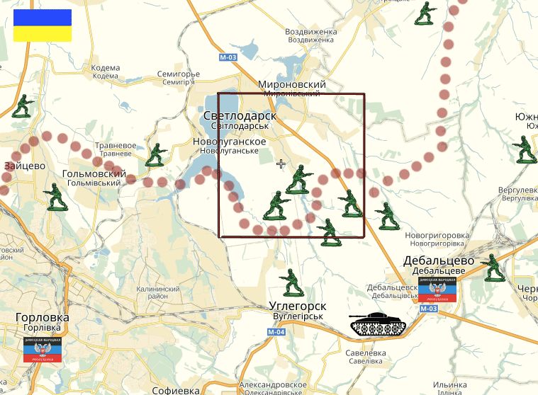 Донецкая область карта светлодарск