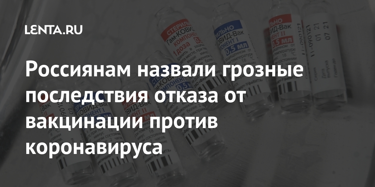 Россиянам назвали грозные последствия отказа от вакцинации против коронавируса Россиянам назвали грозные последствия отказа от вакцинации против коронавируса россиян, коронавируса, препарата, России, вакциной, вакцинации, против, будет, считают, COVID19, число, «Спутник, профилактические, довольно, легко, также, Отказ, человек, может, заверил