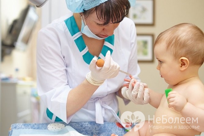Для общего анализа кровь у детей берут из пальца