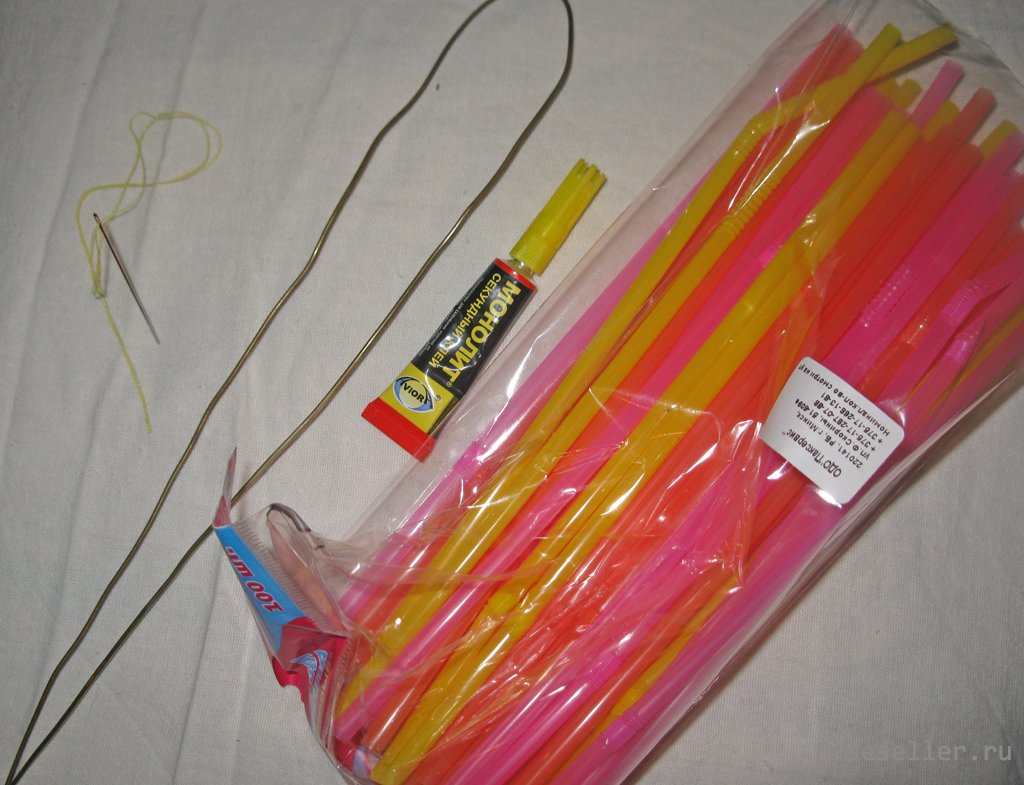 Плетение из трубочек, браслеты