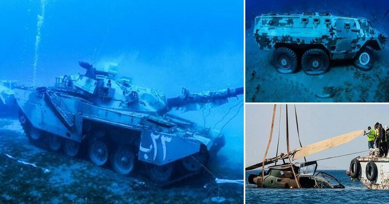 Иордания открыла свой первый подводный музей военной техники военная техника,Марки и модели