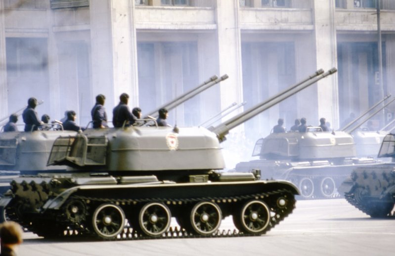ЗСУ-57–2 СССР, военная техника, парад