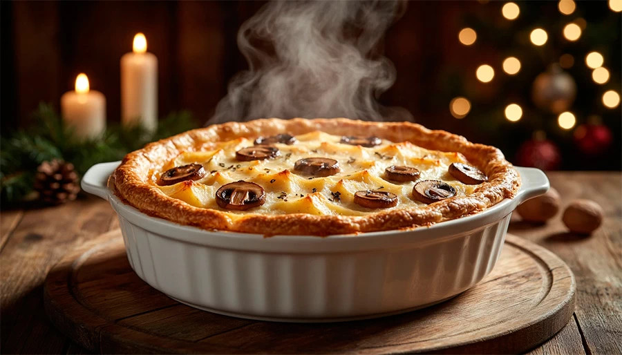 Картофельная запеканка с грибами