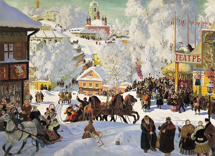 «Масленица». 1919 год. Художник Б. М. Кустодиев.