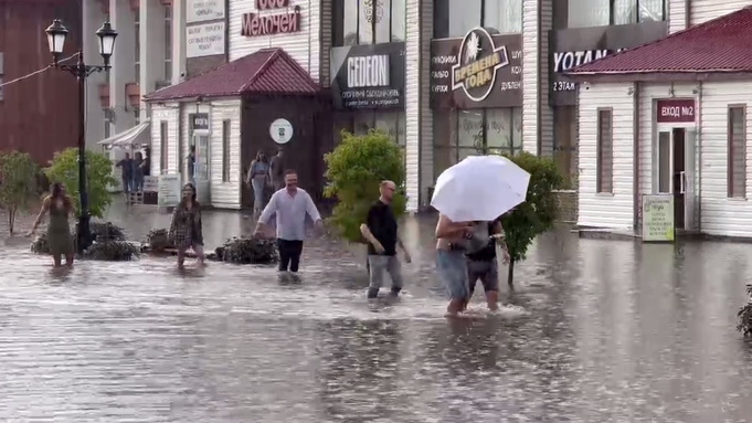 Барнаул снова затопило после дождя