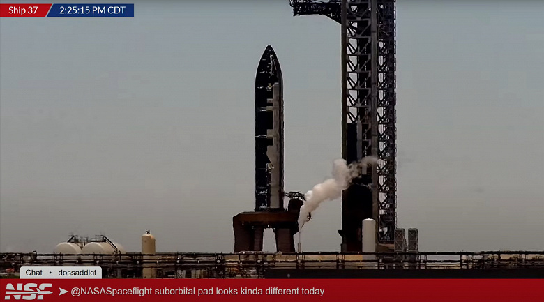 У SpaceX снова что-то пошло не так? Космический корабль Starship S37 привезли на огневые испытания и заправили топливом, но на этом всё и закончилось