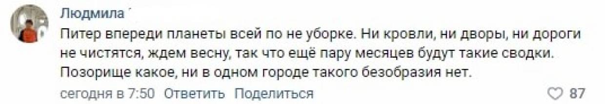 «Никому дела нет»: петербуржцы продолжают травмироваться из-за неубранного снега и сосулек Общество