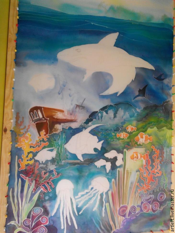 Создаем парео-трансформер в технике холодный батик парео