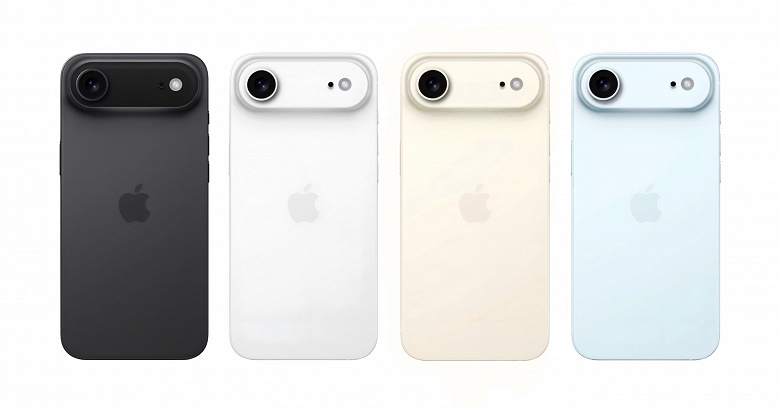 iPhone 17 Air выйдет в весьма бледных пастельных цветах. Рендеры позволяют оценить все четыре варианта расцветки