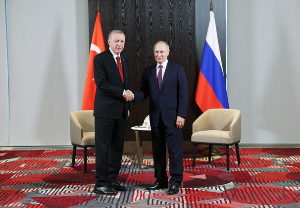 Реджеп Тайип Эрдоган встретился с Владимиром Путиным в рамках двусторонних переговоров на саммите ШОС