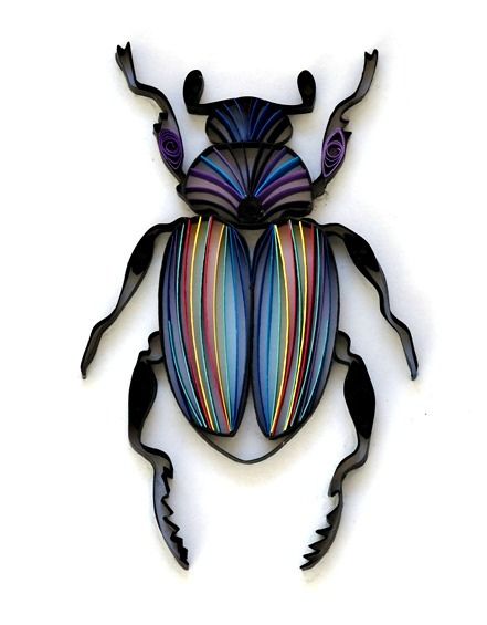 This quilled beetle is the BOMB! Natasha's work is awesome, right up there with Yulia's.