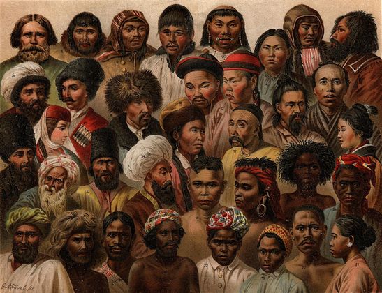 Различные народы Азии на рисунке 1904