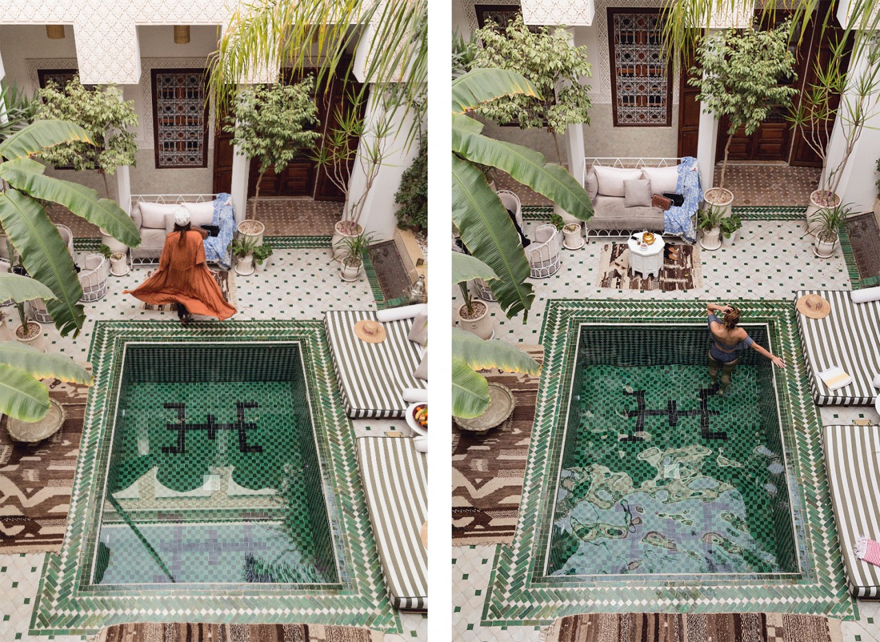 The-Fashion-Fraction-Marrakech-Travel-Guide-2017-Accomodation-Hotel-Riad-Yasmine-Pool-Yard-2
