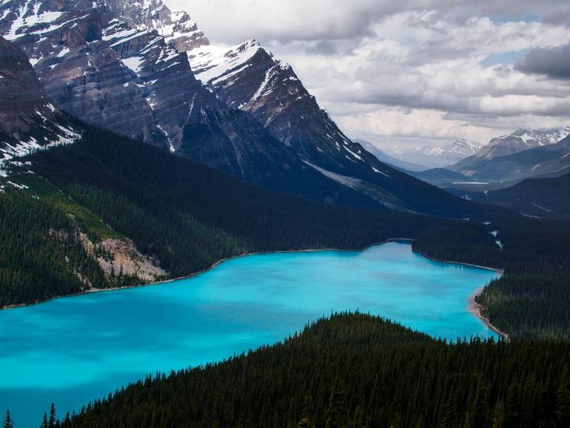 Канадское озеро Пейто: почему оно имеет такой восхитительный цвет воды природа,Путешествия,фото