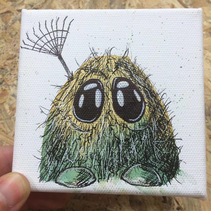 I Create Quirky Monsters From Random Paint Splashes Daily!