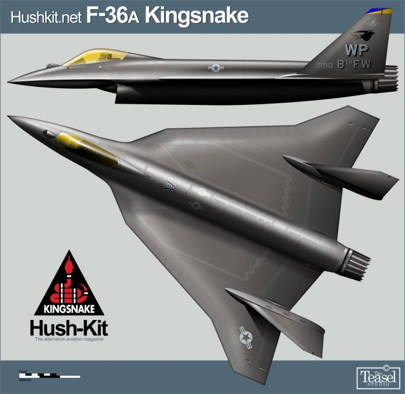 Гипотетическое авиастроение: преимущества и проблемы концепта F-36 Kingsnake ввс
