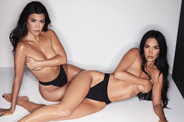 Меган Фокс и Кортни Кардашьян снялись топлес в новой рекламной кампании бренда Ким Кардашьян Фотосессии
