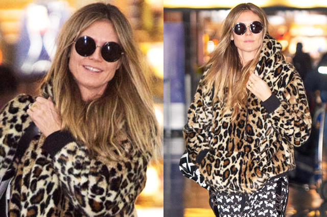 Берегите глаза: Хайди Клум совместила три разных принта в одном образе