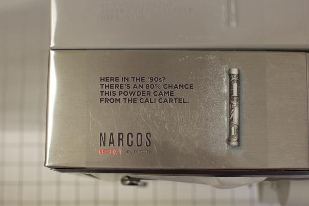 Image result for Netflix Drops 'Lines' of Coke in Bathrooms to Promote 'Narcos' Season Three