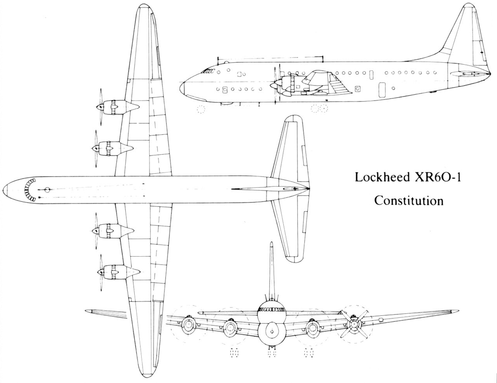 Lockheed R6V Constitution. Проекции. Фото: airwar.ru