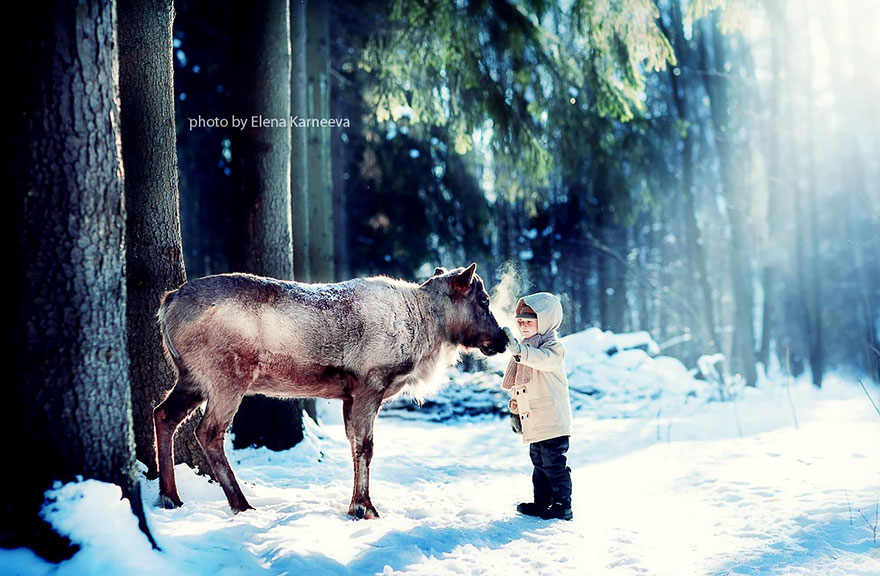 Сказочные 
фотографии детей
с животными