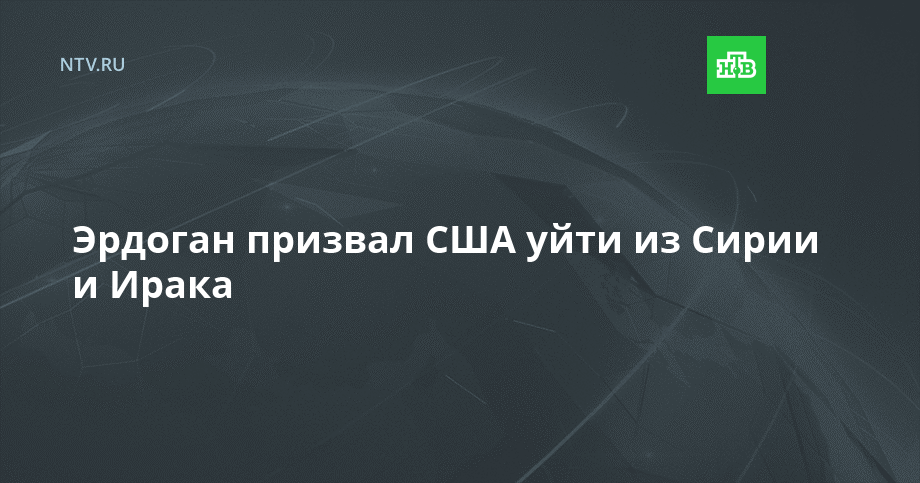 Эрдоган призвал США уйти из Сирии и Ирака