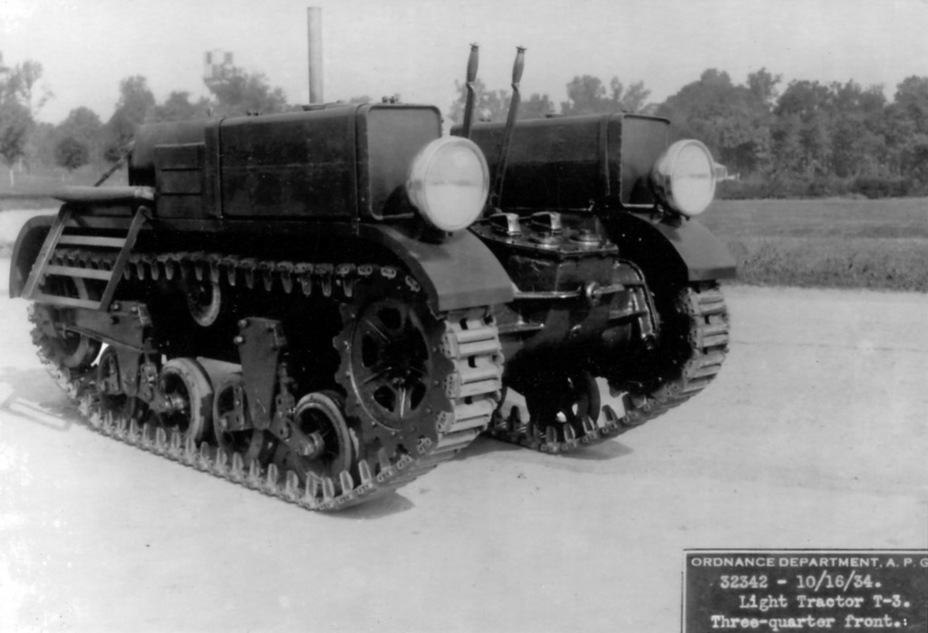 ​T3 Tracked Light Tractor на испытаниях. Так машина выглядела спереди - Броня для американской кавалерии | Военно-исторический портал Warspot.ru