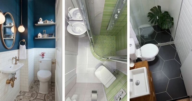 Хрущевский маленький туалет и что с ним можно сделать: 20 удобных и стильных идей