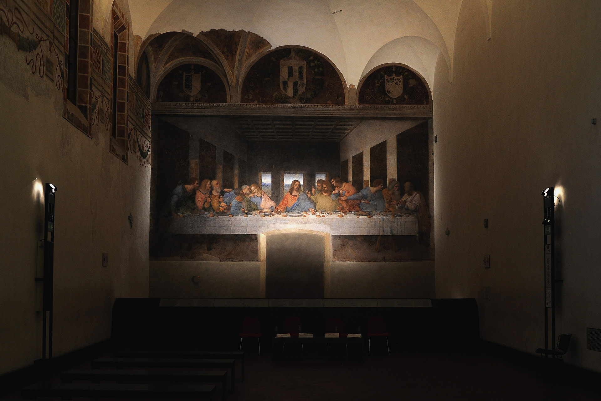 «Тайная вечеря» на стене монастыря Санта-Мария-делле-Грацие в Милане