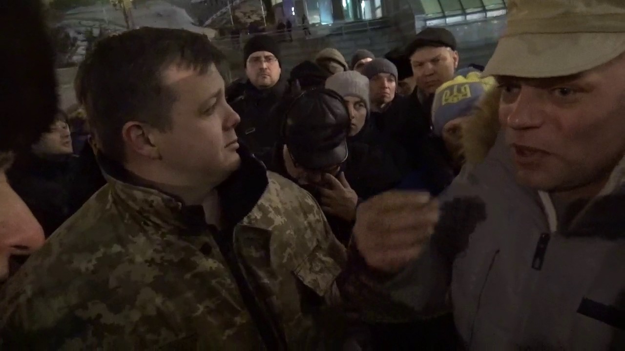 Торжественная речь С. Семенченко перед участниками блокады ЛДНР