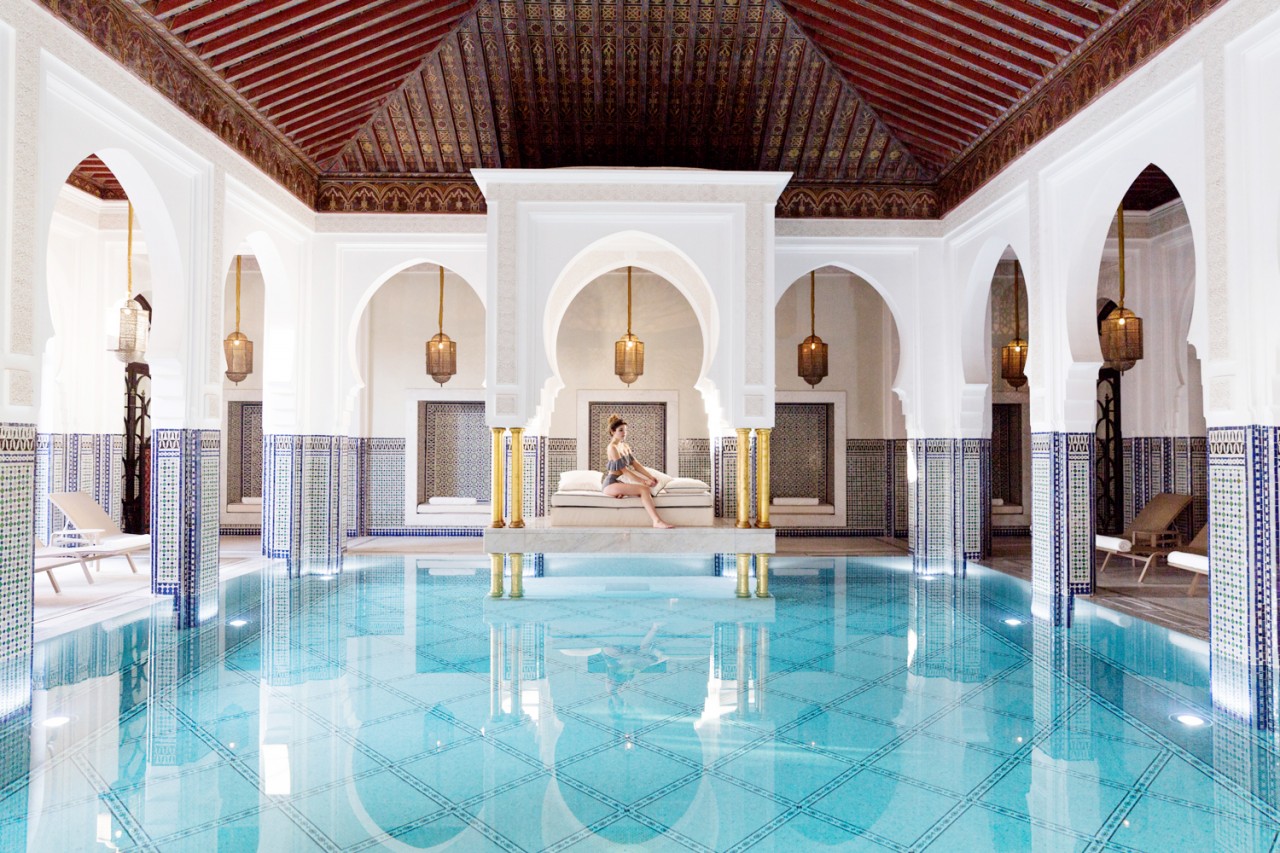 The-Fashion-Fraction-Marrakech-Travel-Guide-2017-Accomodation-Luxury-Hotel-La-Mamounia-Spa-Pool-21