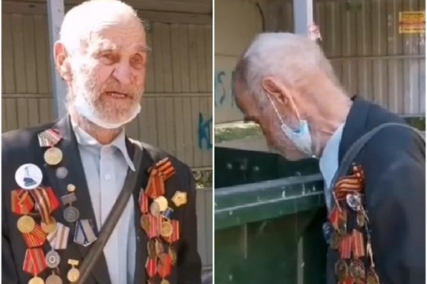 Тюменец встретил ветерана, когда он искал что-то на помойке