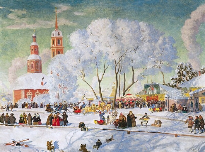 «Масленица». 1920 год. Художник Б. М. Кустодиев.