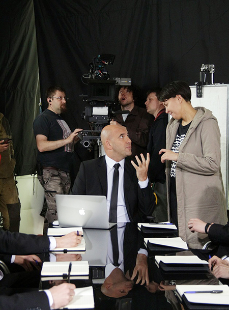 Ростислав Хаит на съемках "О чем говорят мужчины. Продолжение"