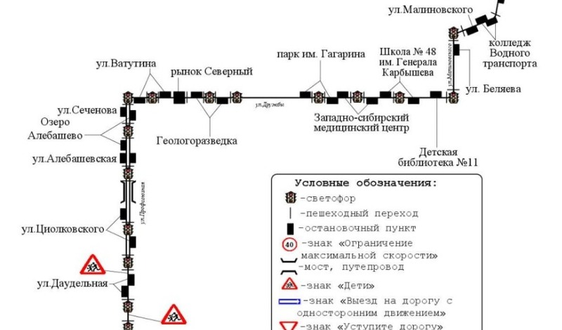 Схема маршрута 31 автобуса