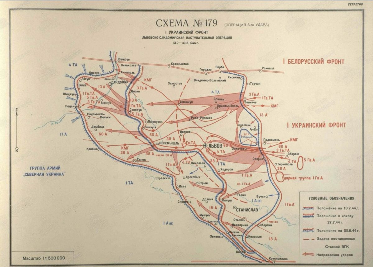 Карта освобождения пскова 1944