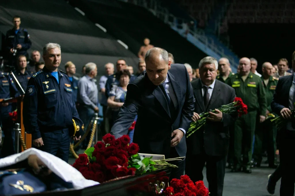 Прощание с погибшими в Рязани лётчиками проходит в Оренбурге
