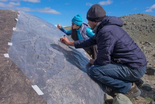 В Горном Алтае обнаружили древний рисунок на камне (3 фото)