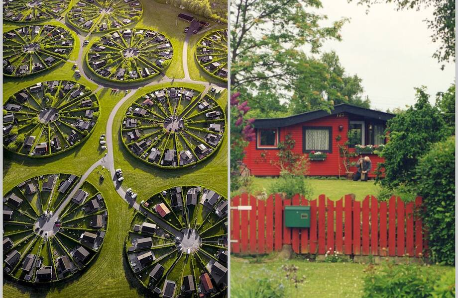 Зачем в Дании построили странный район в виде кругов, в которые заключены дома архитектура,где и как,дача,кто,ремонт и строительство,сад и огород